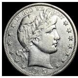 1915-D Silver Barber Half Dollar UNCIRCULATED