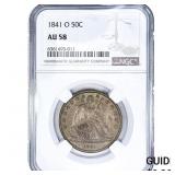 1841-O Seated Liberty Half Dollar NGC AU58