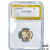 1914-D Buffalo Nickel PGA MS64