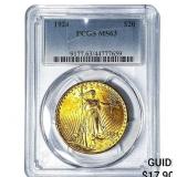 1924 $20 Gold Double Eagle PCGS MS63
