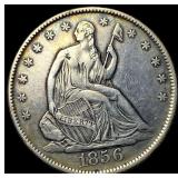 1856 Seated Liberty Half Dollar CLOSELY UNCIRCULAT
