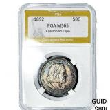 1892 Columbian Expo Half Dollar PGA MS65