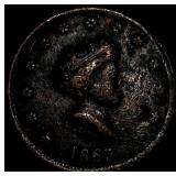 1863 Civil War Token "Not One Cent" Reverse. LIG