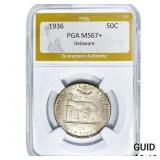 1936 Delaware Half Dollar PGA MS67+