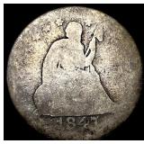1847-O Silver Seated Liberty Half Dollar NICELY CI