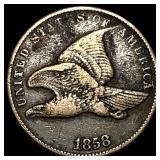 1858 SM LETTER Copper-Nickel Flying Eagle Cent NEA