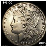 1893-CC Morgan Silver Dollar ABOUT UNCIRCULATED