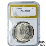 1890-O Morgan Silver Dollar PGA MS64
