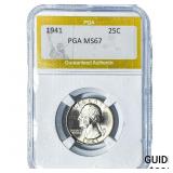 1941 Washington Silver Quarter PGA MS67