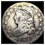 1827 POINTED 1 Capped Bust Dime LIGHTLY CIRCULATED