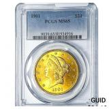 1901 $20 Gold Double Eagle PCGS MS65