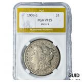 1903-S Morgan Silver Dollar PGA VF25 Micro S