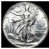 1941-D Silver Walking Liberty Half Dollar GEM BU