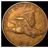 1858 Copper-Nickel Flying Eagle Cent CLOSELY UNCIR