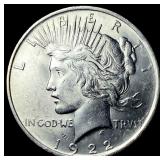 1922 Silver Peace Dollar CHOICE BU