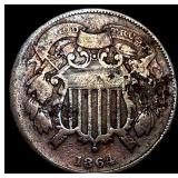 1864 Copper Two-Cent Piece LIGHTLY CIRCULATED