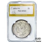 1878 7TF Morgan Silver Dollar PGA MS63