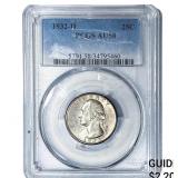 1932-D Washington Silver Quarter PCGS AU58
