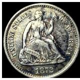 1872-S Silver Half Dime CLOSELY UNCIRCULATED