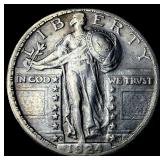 1924-S Silver Standing Liberty Quarter NEARLY UNCI