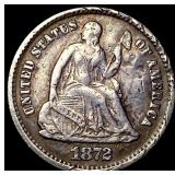 1872 Silver Half Dime CLOSELY UNCIRCULATED