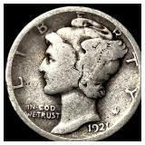1921 Mercury Dime LIGHTLY CIRCULATED