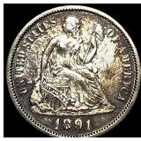 1891-O Silver Seated Liberty Dime UNCIRCULATED