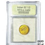 1913 $2.50 Gold Quarter Eagle USCG