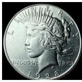 1928-S Silver Peace Dollar CHOICE AU