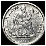 1875-CC Silver Seated Liberty Dime CLOSELY  UNCIR