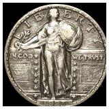 1923 Silver Standing Liberty Quarter NEARLY  UNCI