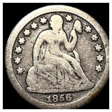 1856-O Silver Seated Liberty Dime LIGHTLY CIRCULAT