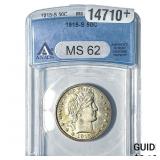 1915-S Barber Half Dollar ANACS MS62