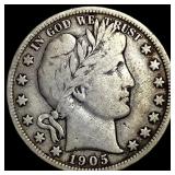 1905 Barber Half Dollar LIGHTLY CIRCULATED