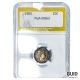 1905 Barber Dime PGA MS63