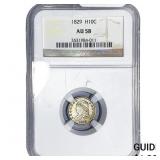 1829 Capped Bust Half Dime NGC AU58