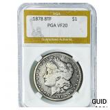 1878 8TF Morgan Silver Dollar PGA VF20