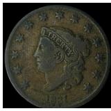 1831 Coronet Head Large Cent LIGHTLY  CIRCULATED