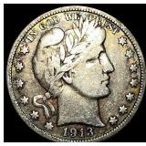 1913 Barber Half Dollar LIGHTLY CIRCULATED