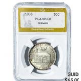 1936 Delaware Half Dollar PGA MS68