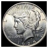 1925 Silver Peace Dollar GEM BU