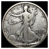 1917-D Silver Walking Liberty Half Dollar NEARLY U