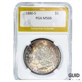 1880-S Morgan Silver Dollar PGA MS66
