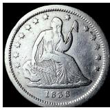 1838 Seated Liberty Quarter NEARLY UNCIRCULATED