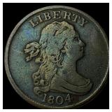 1804 Copper Half Cent NEARLY UNCIRCULATED