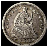 1854 Arrows Seated Liberty Half Dime LIGHTLY CIRCU