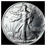 1939-S Silver Walking Liberty Half Dollar NICELY C