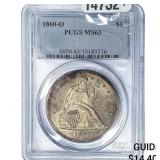 1860-O Seated Liberty Dollar PCGS MS63
