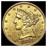 1883 Liberty Head Half Eagle $5 Gold UNCIRCULATED