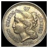 1874 Nickel Three-Cent Piece UNCIRCULATED